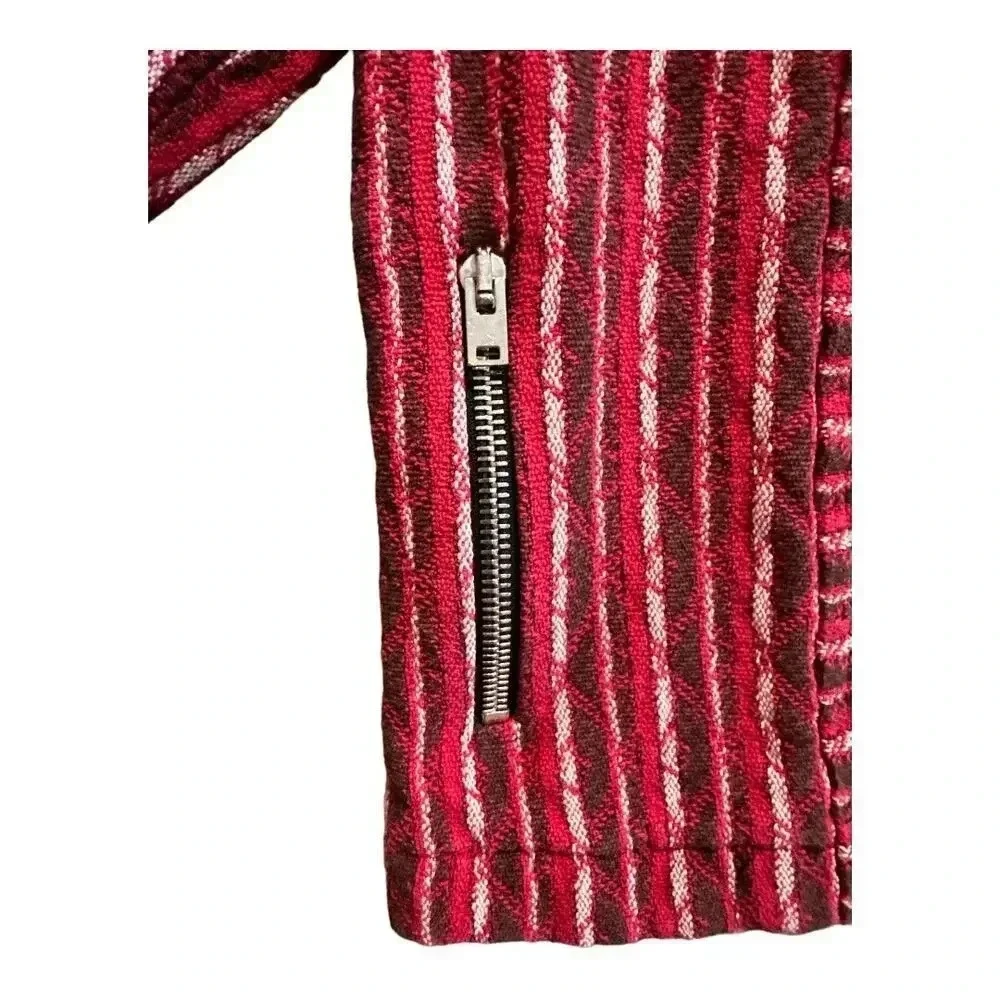 IRO Red, White & Black Inland‎ Tweed Striped Jacket
